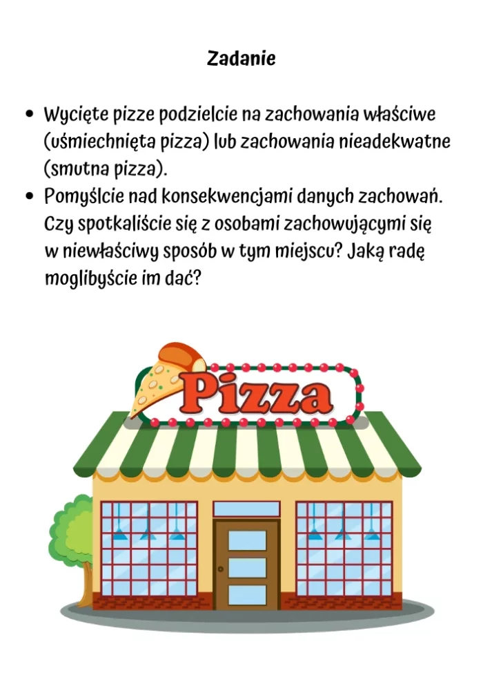 Na tropie dobrych manier (sklep, pizzeria, dentysta)